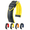 Yellow Band / Silver Buckle, variant on Hirsch Andy Leather Watch Strap - Orange - L - 22mm - Silver Buckle - Embossed Calf Leather