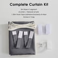 thumbnail image 4 of NICETOWN 2 Panels Outdoor Curtain for Patio Waterproof, Sticky Top & Backtab Bottom with Free Rope Privacy Protective Drapes for Gazebo, Gray, W52 x L84, 4 of 11