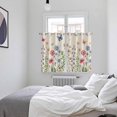 thumbnail image 3 of Spring Floral Kitchen Curtains Window Panels, Pink Blue Flowers Butterfly Rustic Insulated Window Treatment Curtain, Grommet Curtains for Bedroom/Living Room/Bathroom, 2 Piece 52"Wx63"L, 3 of 8