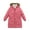 Pink, variant on Little Girls Long Puffer Coat F𝗎r Collar Thicken Down Jacket Hooded Outerwear 5-13 Years Waterproo𝖿 Windproof Thermal Winter Parka Coat
