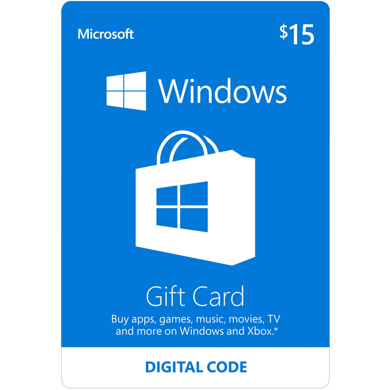 Windows Store Gift Card Digital $15 (ema - 