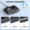 thumbnail image 3 of Alxum IDE to SATA Adapter Cable, IDE to USB External Hard Drive Reader for 2.5/3.5 inch IDE HDD and SATA III HDD/SSD, with USB C Cable with USB A Adapter and 12V/2A Power Supply, 3 of 7