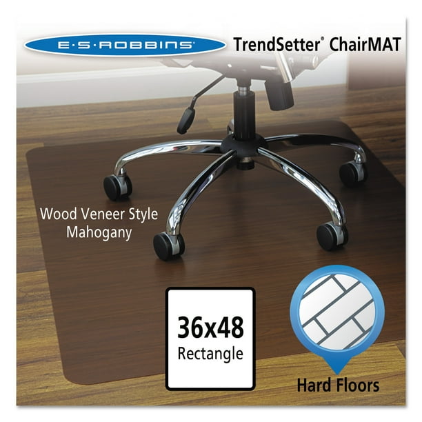 Es Robbins Trendsetter 36 X 48 Chair Mat For Hard Floor Rectangular Mahogany Walmart Com Walmart Com