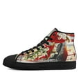 thumbnail image 3 of Easter Day Jesus He Is Risen High Top Canvas Shoes Sneakers Black Size 5, 3 of 7