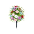 thumbnail image 2 of HengDidi Rose Themed Fake Flower Floor Insert with Ground Stake, Realistic Floral Garden Decor Artificial Plant for Home Yard Campus Decor, Easy Assembly Outdoor Flower Arrangement, 2 of 6