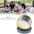 thumbnail image 6 of 420ml Lunch Box Containers, Stainless Steel Thermal Lunch Container Portable Thermal Cooking Pot Double Layer Box Round Shape Food Container for Office, Dark Blue, 6 of 8