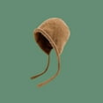 thumbnail image 2 of ZQUUVOU Women Winter Peruvian Cover Ears Beanie Hat Ear Flaps Sherpa Hats Knit Fleece Lined Coffee, 2 of 5