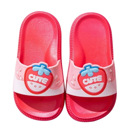 

Binmer Cartoon Fruit Boys Girls Non-Slip Home Bathing Beach Sandals Slippers Shoes