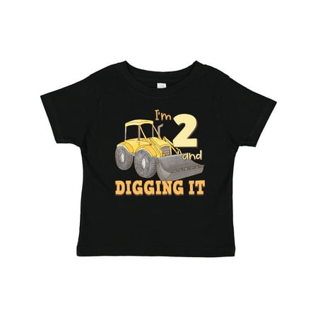 

Inktastic I m 2 and Digging It Bulldozer Gift Baby Boy or Baby Girl T-Shirt
