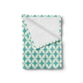 thumbnail image 2 of Turquoise Soft Flannel Fleece Blanket, Vintage Geometric Pattern with Diamonds and Circles Abstract Symmetric Forms, Cozy Plush for Indoor and Outdoor Use, 50" x 70", Turquoise Cream, by Ambesonne, 2 of 5