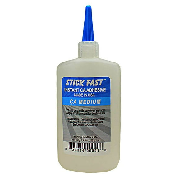 TMI Stick Fast Quick Set Adhesive Glue for Arts and Crafts, Clear, 4.5 oz