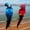 Sky Blue+Red, variant on 3Pcs Feather Parrot Macaw Artificial Bird for Modern Home Garden Zoo Ornament Decoration (25cm/9.8inch)
