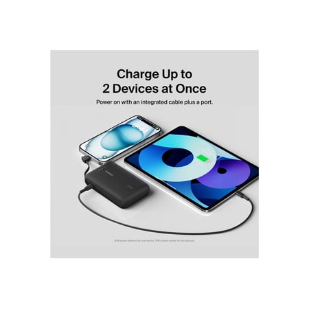 Belkin（ベルキン） BoostCharge 20W ケーブル内蔵 モバイルバッテリー10000mAh BPB021fqBK
