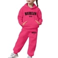 thumbnail image 6 of Child Toddler Boys Girls Long Sleeve Solid Warm Hoodie Pullover Tops Pants Kids Outfits Sweat Suit, 6 of 6