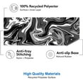 thumbnail image 3 of SURJDE Ink Liquid Waves Pattern Desk Mat, Extended Long Computer Large Mousepad, Home, Desk Pad Matt for Home Office Work, 31.5x11.8 Inch- Black and White Abstract, 3 of 6