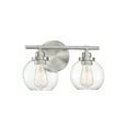 thumbnail image 3 of Carson 2-Light Bathroom Vanity Light in Satin Nickel, 3 of 5