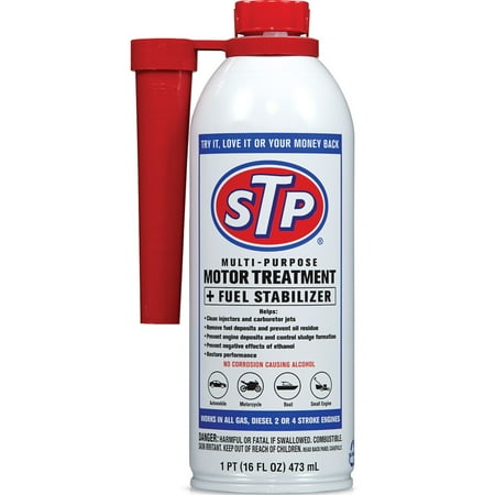STP Multipurpose Motor Treatment E301990100 Fuel Stabilizer Automotive Additive Bottle, 16 Ounce