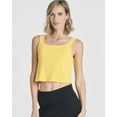 thumbnail image 5 of 5 Pack: Women's Soft Knit Ribbed Square Neck Cropped Tank Top - Sleeveless Crop Tops, 5 of 6