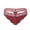 #0574-Wine, variant on Scalloped Edge Bikini Panties for Women Hollow Back No Show Briefs Delicate Edge Sweet Intimates Gift