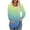 Blue, variant on Cavosen Womens Tunic Tops Long Sleeve for Leggings Pullover Tops Crewneck Casual Gradient Shirts Dressy Flowy Loose Fit Blouse Ruched Pleated Tees Novelty Resortwear Fall Blue S