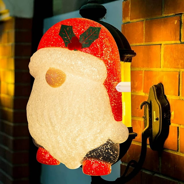 2pcs Santa Light Cover Christmas Porch Light Covers,Holiday Light Covers for Porch Lights