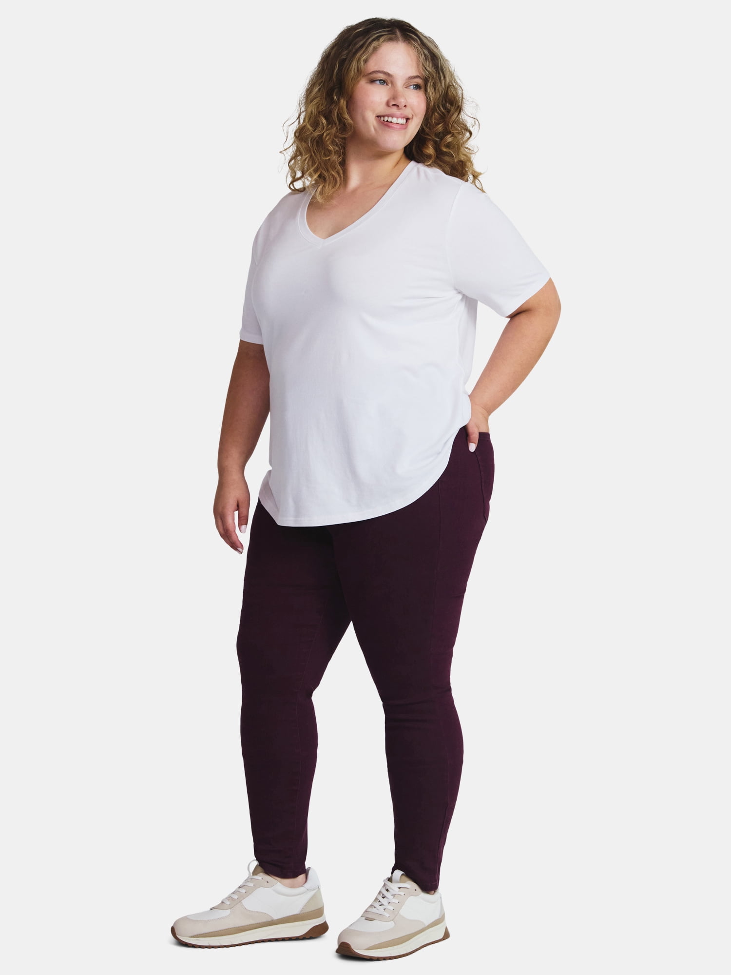 Terra & Sky Women's Plus Size Skinny High Rise Jeans, Sizes 16W-26W