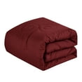 thumbnail image 5 of Bed-in-a-Bag 9-pieces Umay Floral Burgundy Comforter and Sheet Set King Size Brown Bed in Bag, 5 of 9