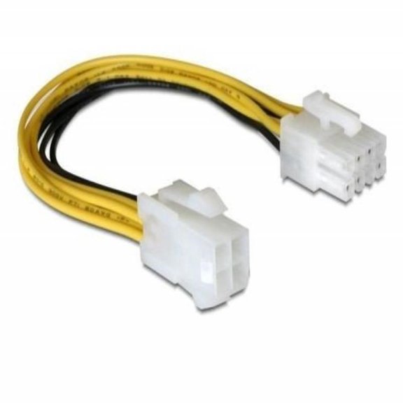 Adapter fr Power Connector - 4 PIN ATX12V (M) - 8-poliges Stromkabel (EPS12V) (W) - 15 cm
