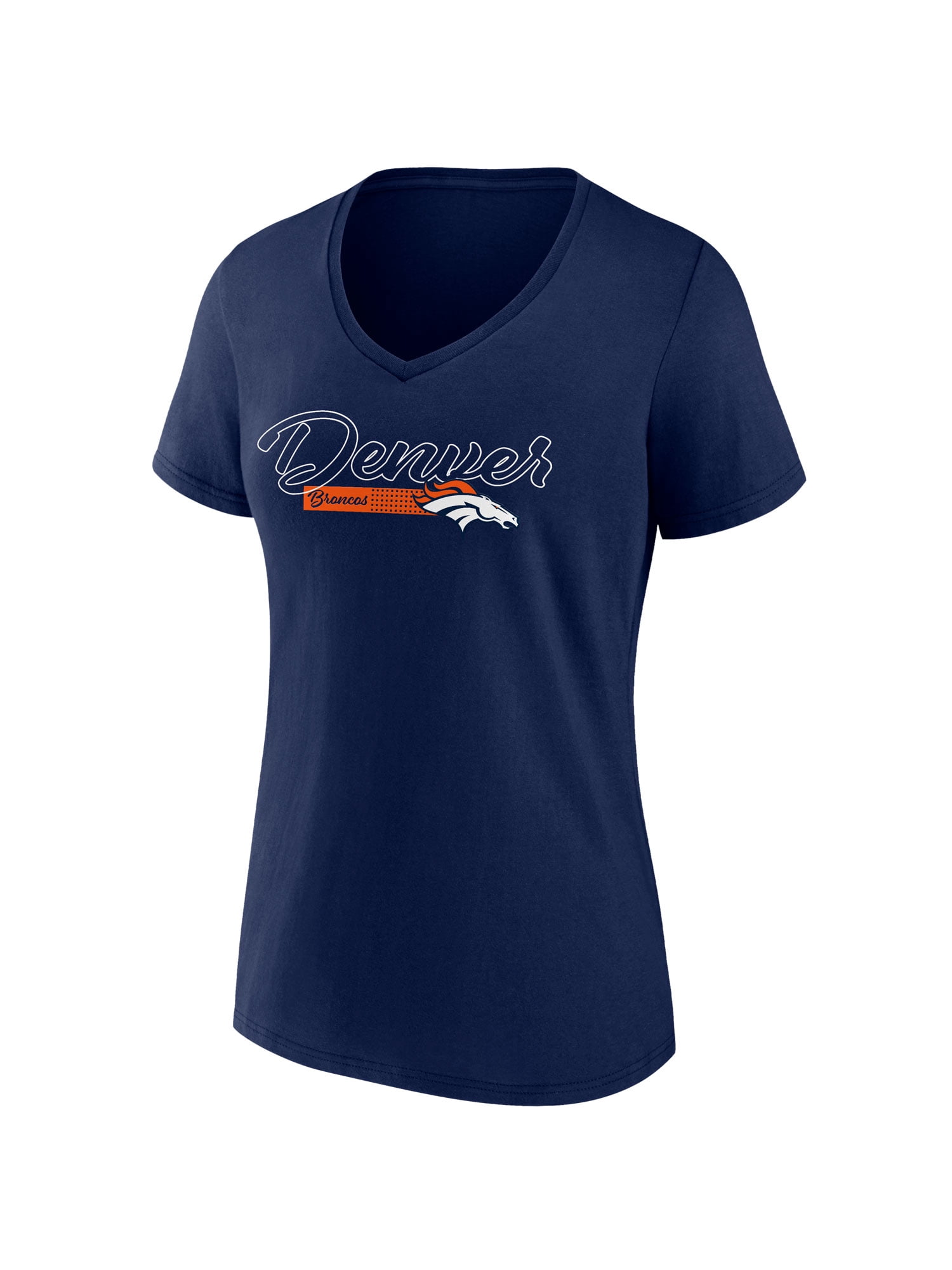 NFL Denver Broncos Women's Cotton Navy Short Sleeve T-Shirt
