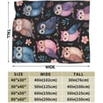 thumbnail image 2 of Owl Blanket Owl Gifts for Women Women Colorful Owls Blanket Soft Flannel Cozy Fleece Fuzzy Plush Warm Bedding Stuff for Users Adults 60 x 80 Inch, 2 of 8