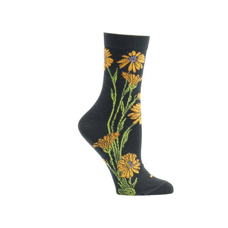 Women's Witches' Garden and Apothecary Floral Socks - Cotton - Marigold
