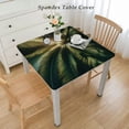 thumbnail image 2 of COMIO Tropical Palm Leaves Summer Leaf Hawaii California Tree Outdoor Fitted Tablecloth White, 2 of 7