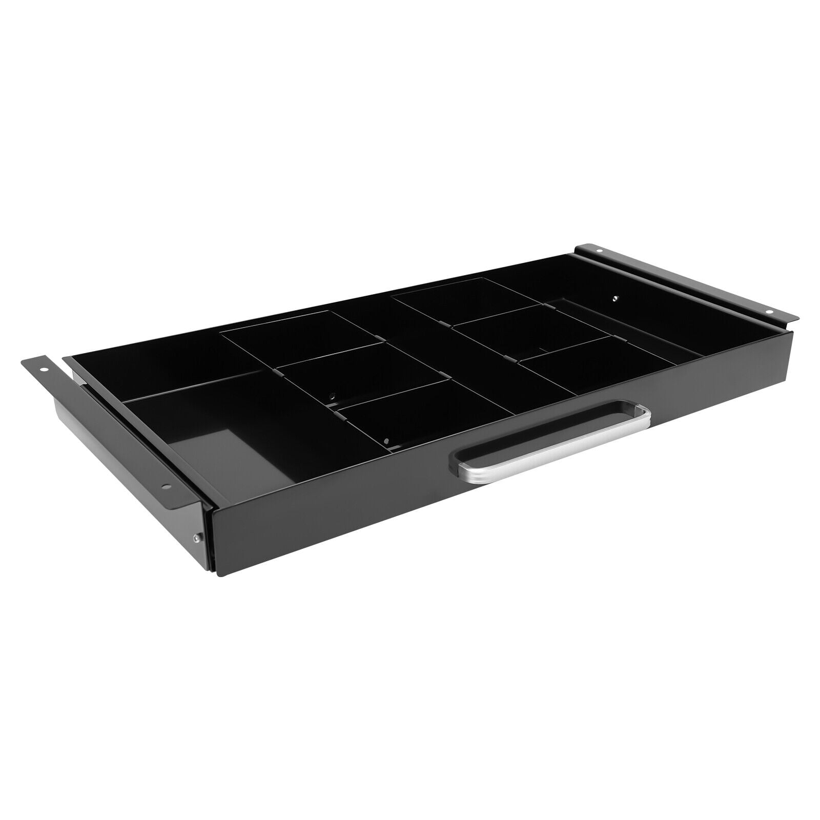 Home Black Pull Out Cabinet Organizer, Extendable Under Desk Mounted Slide Out Drawers Roll Out Sliding Storage Self to Store Various Items, Keyboard, Mouse, Books