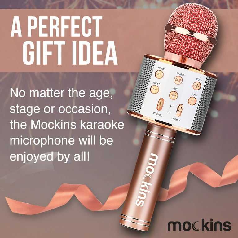 Portable Wireless Bluetooth Karaoke Microphone Holiday Gifts Rose