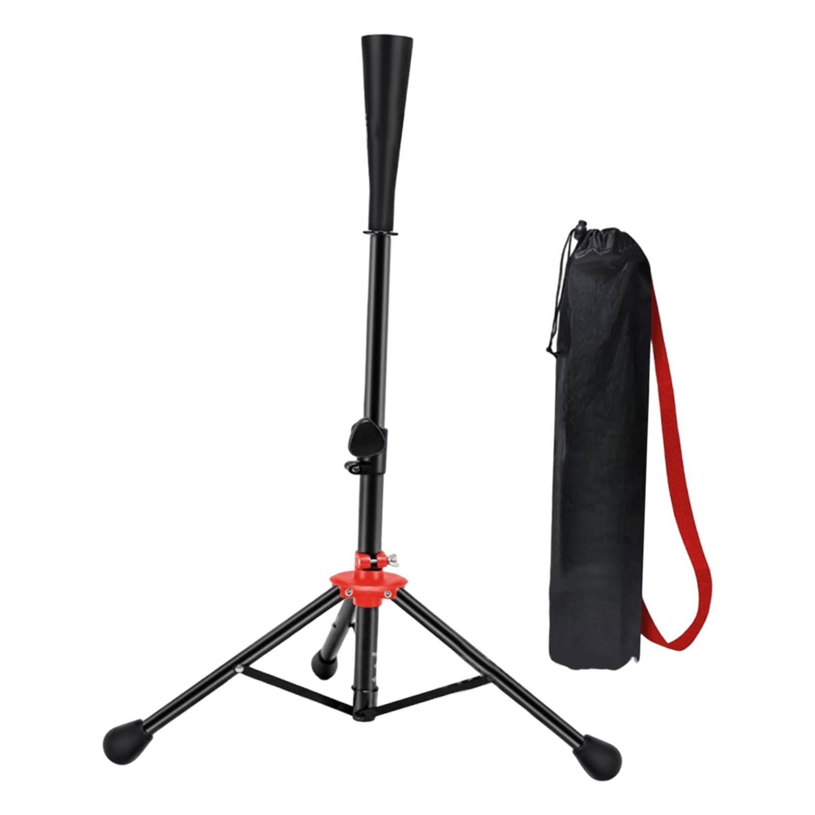 Baseball Batting Tee Practice Tripod Height Adjustable Durable Iron Rubber Construction for Youth Adult Training
