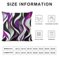 thumbnail image 5 of Shiartex Stripes Purple Black White Throw Pillow Covers Geometric Pillow Cases Cushion Covers For Living Room Bedroom Modern Striped Art Decorative Throw Pillowcases for Sofa Couch Chair, 5 of 5