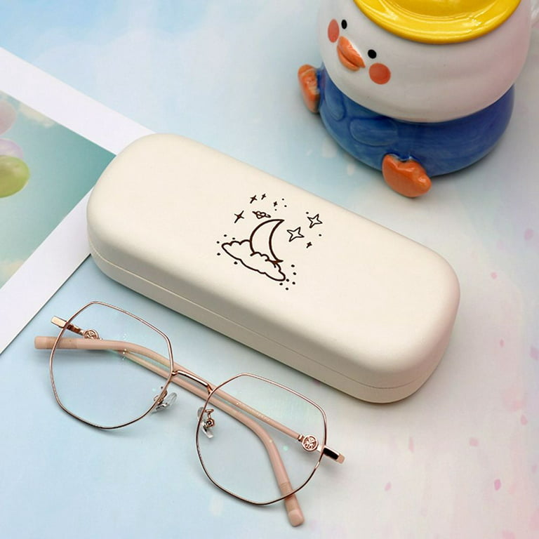 Cute Glasses Case Student PU Leather Eyewear Bag Eyewear Protector  Containers Women Reading Glasses Case Spectacle Case Eyeglass Hard Box  Glasses Box