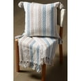 thumbnail image 5 of Altair Oceanside Chevron Blue / Brown 18" x 18" Indoor Square Hand - Crafted Throw Pillow, 5 of 6