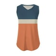 thumbnail image 5 of aidice Women's Cotton Tank Tops Sleeveless V Neck Tops Loose Comfy Summer Casual Daily Tanks Color Blocked, 5 of 7