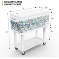 thumbnail image 6 of CGTER Rolling Ice Chest, Portable Patio Party Bar Drink Cooler Cart, with Shelf, Beverage Pool with Bottle Opener, 6 of 7