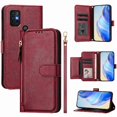 thumbnail image 1 of Funda para Motorola MOTO G10 POWER con cremallera tipo cartera, tarjetero, marco de fotos, soporte y cordón, de piel sintética. rojo, 1 of 5