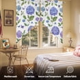 thumbnail image 5 of Retro Purple Swag Valances for Windows 2 Pack Hydrangeas Floral Leaf Country Plant Farmhouse Swag Kitchen Curtains 45 Inches Long Rod Pocket Short Window Treatment for Kitchen Bathroom 36"x45", 5 of 8