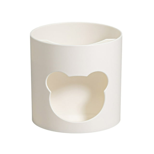 Portalápices con Forma de Oso | Organizador de Escritorio de Plástico con 3 Compartimentos para Bolígrafos, Lápices y Artículos de Oficina | Vaso de Almacenamiento de Escritorio de 10 X 10 Cm