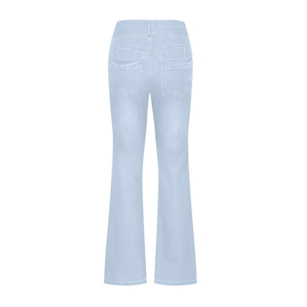 Bell Bottom Jeans for Women High Waisted Flare Bootcut Jeans with Classic Wide  Leg Denim Pants Stretchy Trousers 