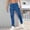 #Blue, variant on DPTALR George Men's Solid Color Workwear Pants Elastic Waistband Drawstring Pocket Casual Pants,Blue,Big and Tall Men M
