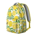 thumbnail image 2 of Floral Lemon Students Backpack Cute Yellow Fruit School Bag with Bright Fresh Summer Pattern, Lightweight and Adjustable Strap, 2 of 6