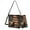 American Flag Elk, variant on Aztec Tribe Bull Print Casual 2 Pcs Bucket Bag Purse Set for Women, Fashion Leather Crossbody Handbag with Wrist Wallet for Shopping Working