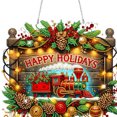 thumbnail image 4 of Tren Navidad Con Forma Especial Pintura Diamantes Decoraciones Colgantes para El, 4 of 6