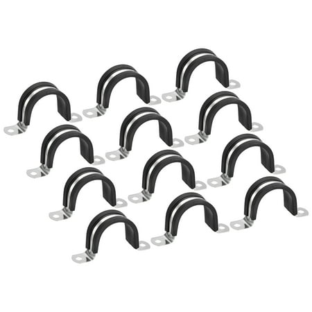 

22Pack 1-5/8 Cable Clamp U Shape Stainless Steel Rubber Cushioned Pipe Strap