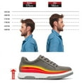 thumbnail image 5 of CMR CHAMARIPA Height Increasing Sneakers - Gray Nubuck Leather Men's Height Increasing Casual Shoes 7CM / 2.76 Inches, 5 of 9